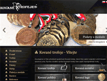 Tablet Screenshot of kovanetrofeje.cz